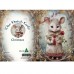 DUTCH LADY CHRISTMAS  GREETING CARD Holly Mouse